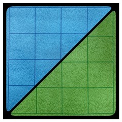 Chessex 96465 - Reversable Battlemat - 1'' Square Blue-Green (23.5